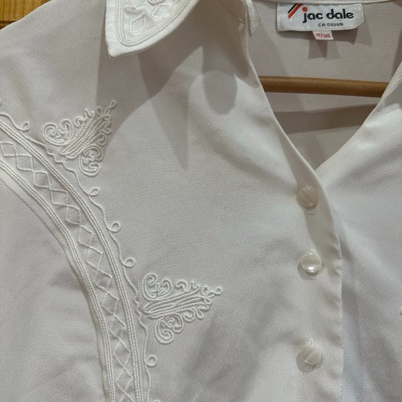 Vintage Jac Dale Western Style Button Up Shirt with Embroidery Detail - Picture 2 of 7